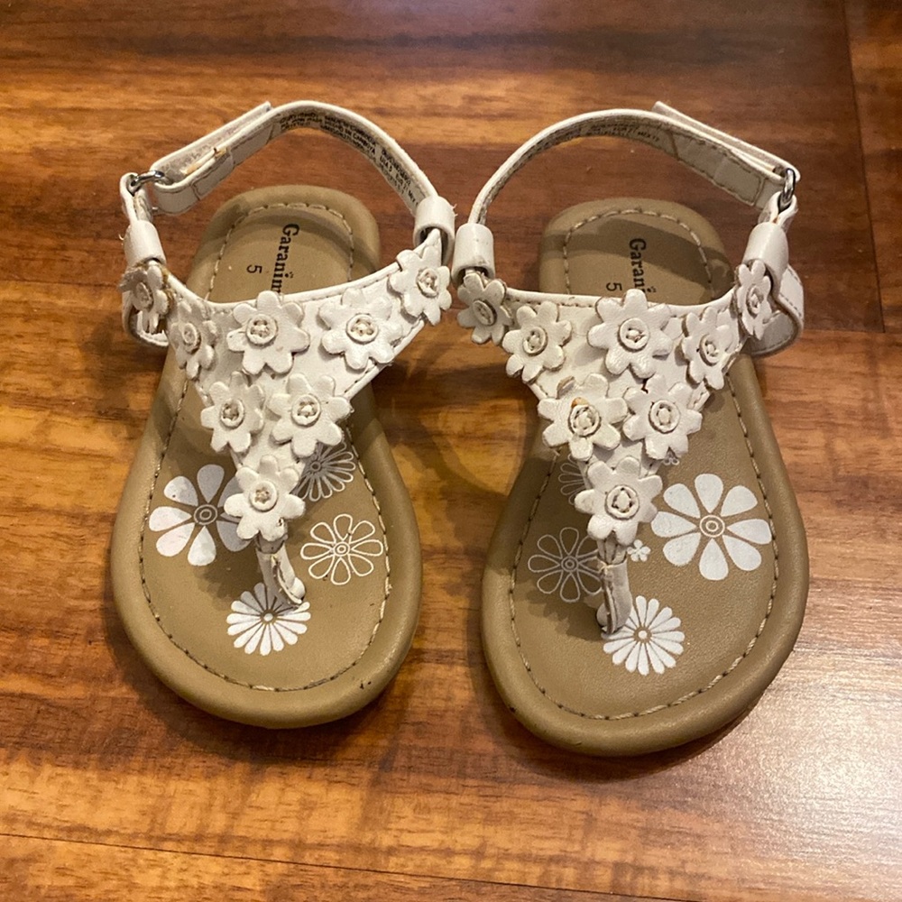 White Garanimals sandals, size 5